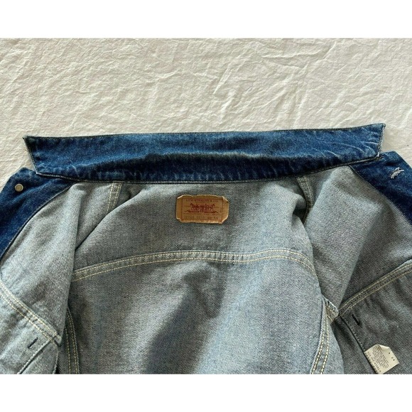 Vtg LEVI'S Trucker Denim Jacket Sz 44 Blue 70506-0216 USA Red Tab Excellent - Picture 9 of 9